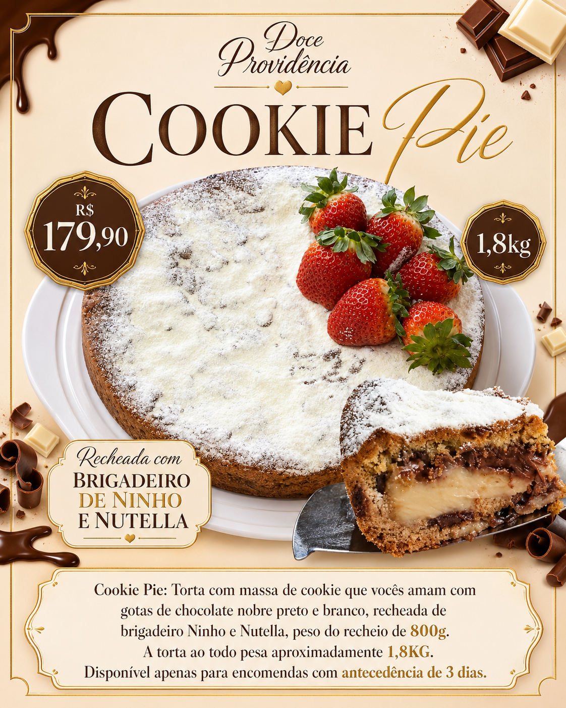 Torta Cookie Pie - Cardápio